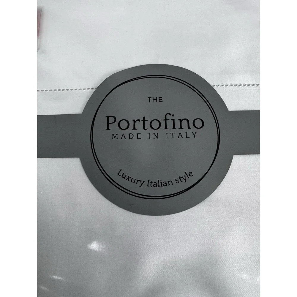 The Portofino Luxury Italian Queen Sheet Set Hemstitch Cotton Sateen 300TC Italy